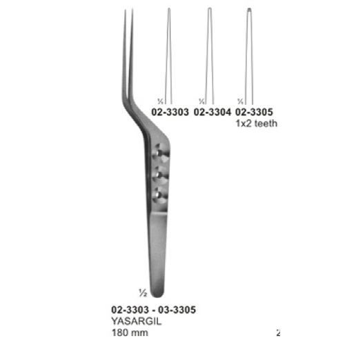 Micro Forceps, Ligature Forceps (Light Patterns) Bayonet - Shaped